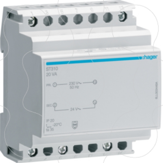 Imagem de Transf. segurança 230V/24V 20VA 4M