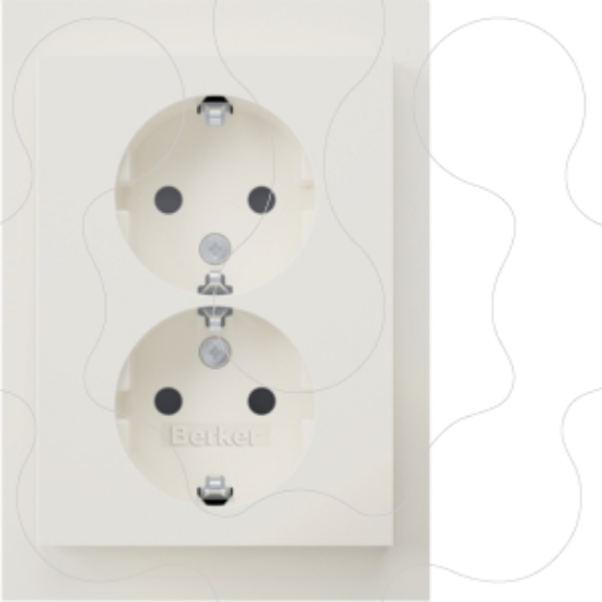 Imagem de K.1/K.5/R.3 - Schuko x2 monb.obtr, branc
