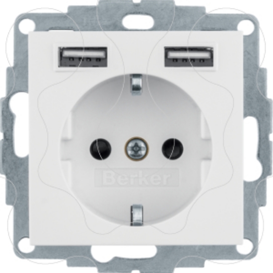 Imagem de Q.x - Schuko c/ 2xUSB, branco