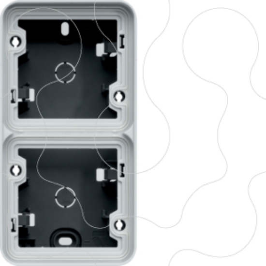 Imagem de cubyko - Cx. saliente x2 vert IP55, cinz