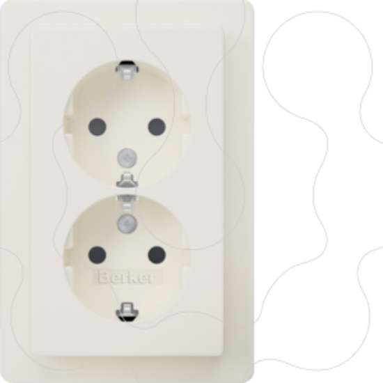 Imagem de Q.x - Schuko x2 monob. obtur, branco