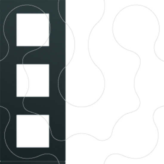 Imagem de gallery 3x2M Quadro x3 vert. 71mm, preto