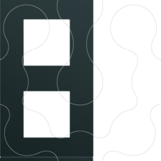 Imagem de gallery 2x2M Quadro x2 vert. 71mm, preto