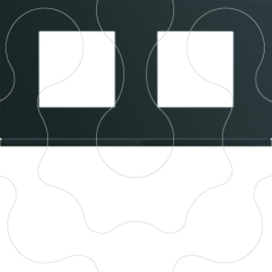 Imagem de gallery 2x2M Quadro x2 horiz., preto