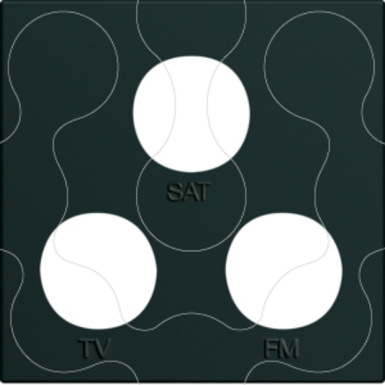 Imagem de gallery 2M Espelho TV+FM+SAT, preto