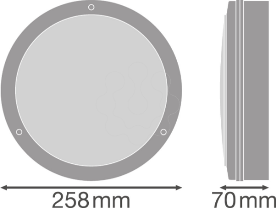 Imagem de SURFACE BULKHEAD 250 SENSOR EMERGENCY 10W/3000K WT IP65