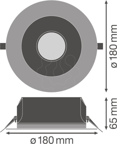 Imagem de DOWNLIGHT UGR19 DN155 14 W 840 WT IP54 DALI