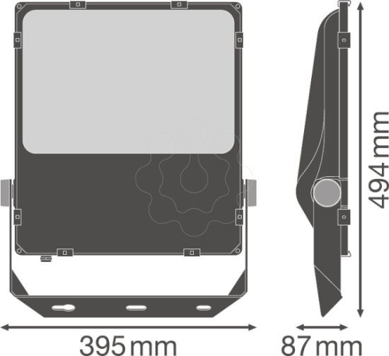 Imagem de FLOODLIGHT PERFORMANCE SYM R30 200 W 3000 K BK