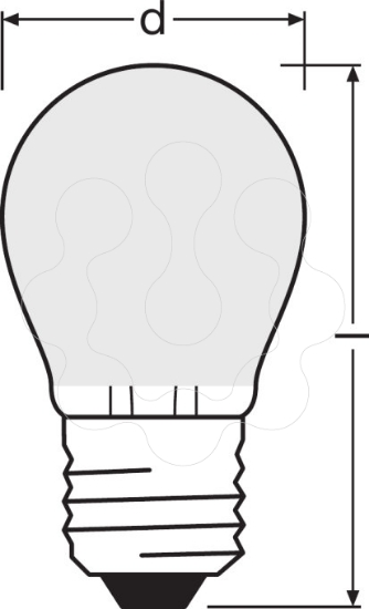 Imagem de PARATHOM DIM CL P  GL FR 40 dim  5W 827 E27