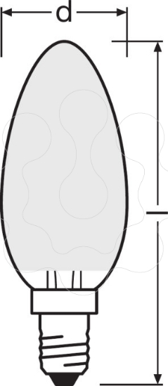 Imagem de PARATHOM CL B  GL FR 25 Non-dim   2,5W 827 E14
