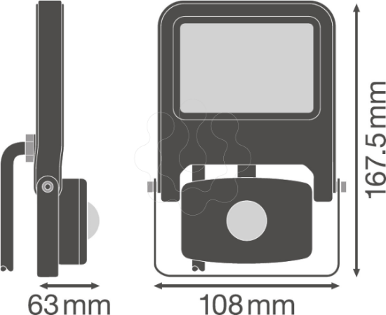 Imagem de FLOODLIGHT VALUE SENSOR 10 W 4000 K IP44 BK