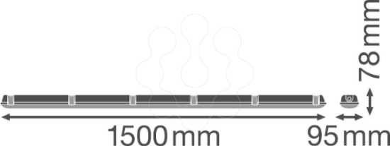 Imagem de DAMP PROOF DALI 1500 55W 4000K  IP65