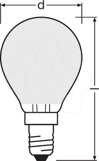 Imagem de PARATHOM DIM CL P  GL FR 40 dim  5W 827 E14