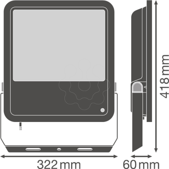 Imagem de FLOODLIGHT PHOTOCELL 165 W 4000 K SYM 100 SL BK