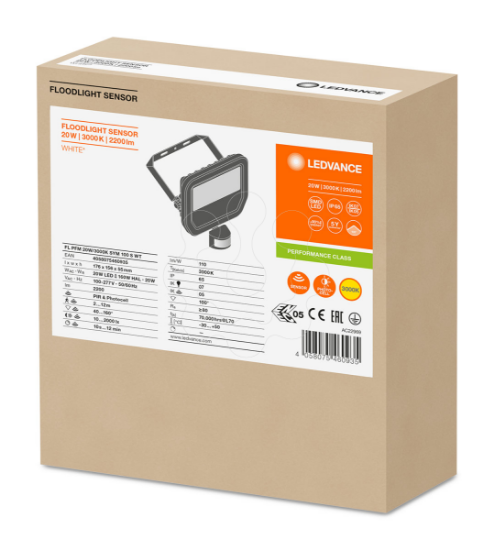 Imagem de FLOODLIGHT SENSOR 20 W 3000 K SYM 100 S WT