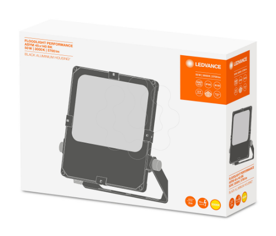 Imagem de FLOODLIGHT PERFORMANCE ASYM 45x140 50 W 3000 K BK