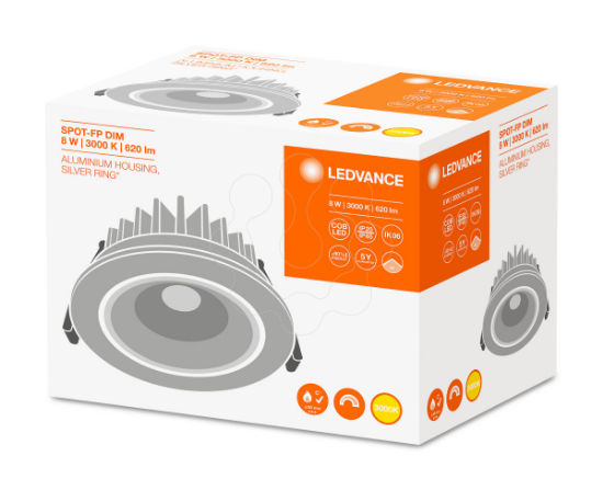 Imagem de SpotFP LED fix 8W 3000K SI DIM IP65