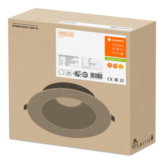 Imagem de DOWNLIGHT UGR19 DN195 21 W 830 WT IP54