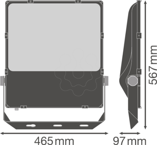 Imagem de FLOODLIGHT PERFORMANCE SYM R30 290 W 3000 K BK