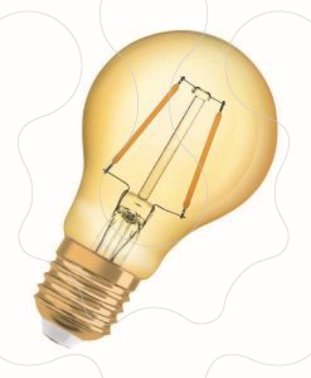 Imagem de Vintage 1906 LED CL A  FIL GOLD 22 Non-dim   2,5W 825 E27
