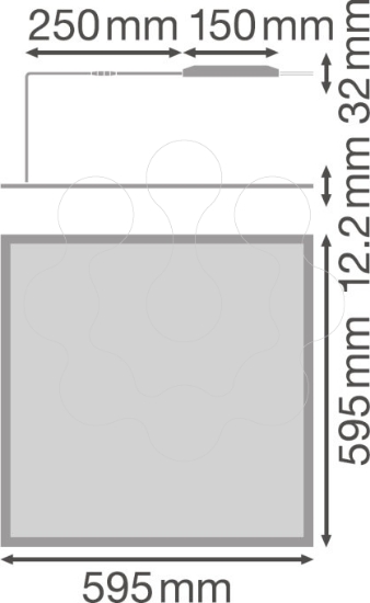 Imagem de PANEL 600 36W 3000K OP IP54