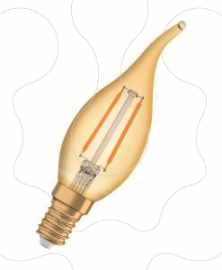 Imagem de Vintage 1906 LED CL BA  FIL GOLD 22 Non-dim   2,5W 825 E14