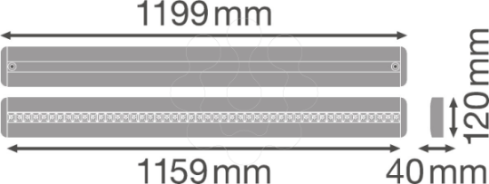 Imagem de LINEAR IndiviLED® DIRECT 1200 34 W 3000 K DALI