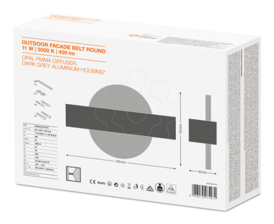 Imagem de O Facade Belt RD 11W 3000K GY IP54
