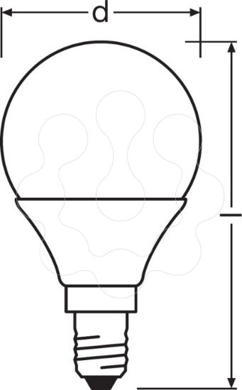 Imagem de PARATHOM DIM CL P  FR 40 dim  5,3W 827 E14