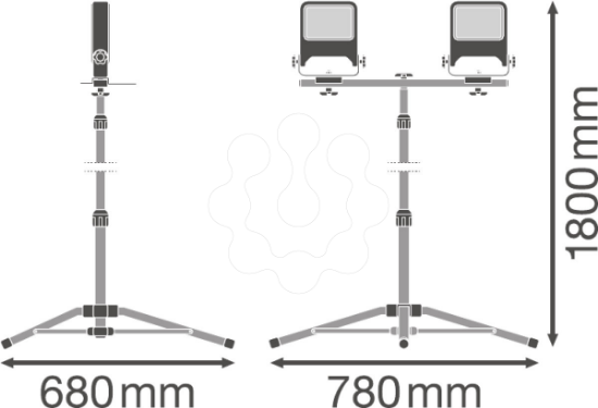 Imagem de WORKLIGHT VALUE 3POD 2x50 W 4000 K IP65