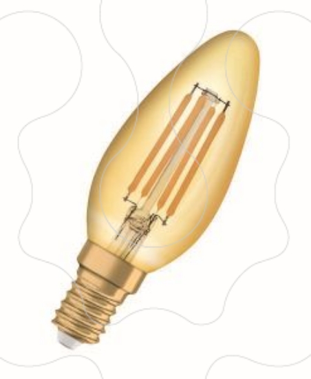 Imagem de Vintage 1906 LED CL B  FIL GOLD 36 Non-dim   4,5W 825 E14