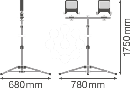 Imagem de WORKLIGHT VALUE 3POD 2x30 W 4000 K IP65