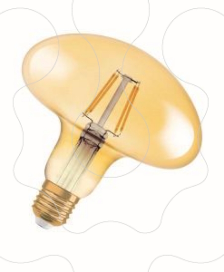 Imagem de Vintage 1906 LED CL MUSHROOM  FIL GOLD 40 Non-dim   4,5W 825 E27