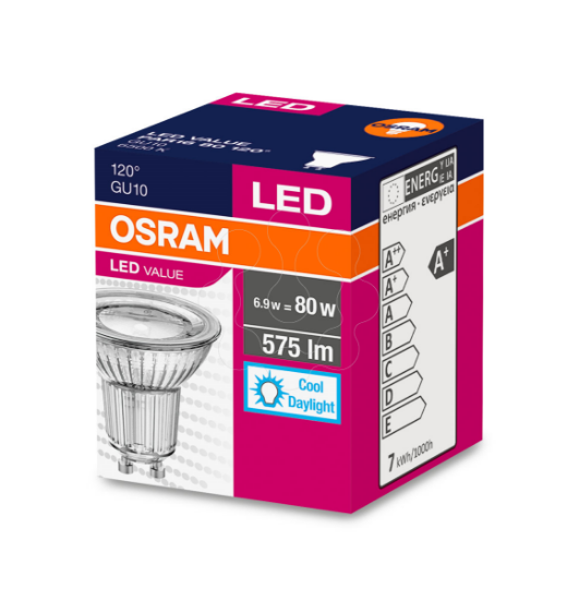Imagem de LED VALUE  PAR16   80 Non-dim  120° 6,9W 865 GU10