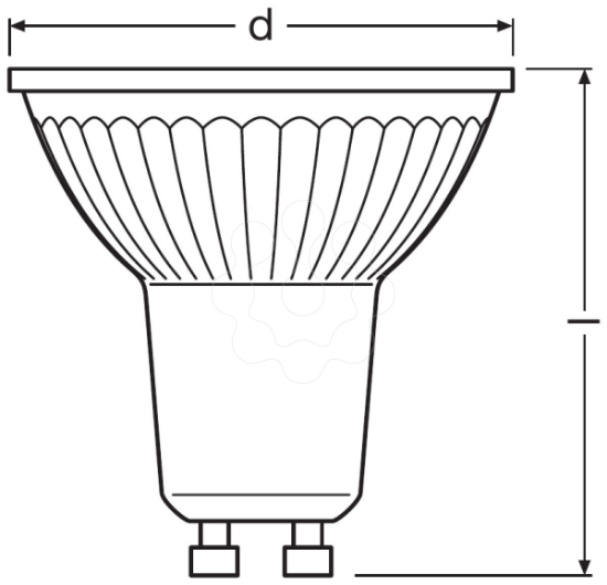 Imagem de PARATHOM  PAR16   50 Non-dim  120° 4,3W 830 GU10