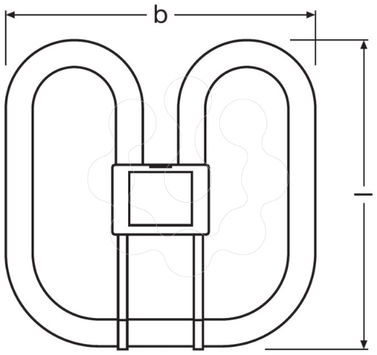Imagem de CFL SQUARE 28W 827 4-PIN GR10q ECG