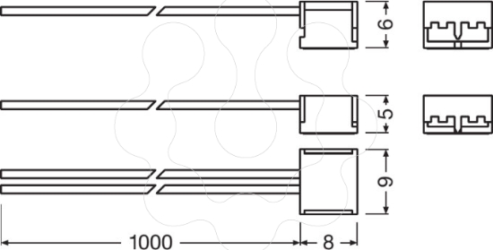 Imagem de FX-SC08-G2-CT2PF-1000 (Conector de  alimentação 1000 mm)