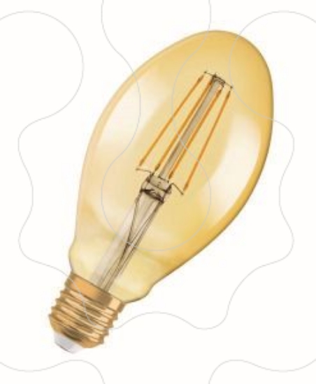 Imagem de Vintage 1906 LED CL OVAL  FIL GOLD 40 Non-dim   4,5W 825 E27
