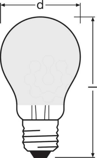 Imagem de PARATHOM CL A  GL FR 60 Non-dim   7W 840 E27