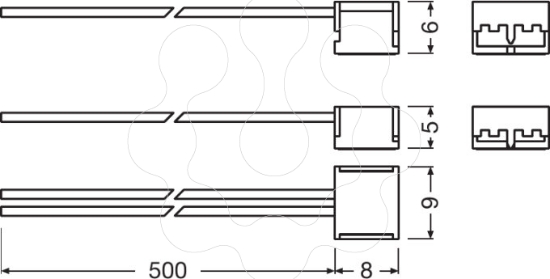 Imagem de FX-SC08-G2-CT2PF-0500 (Conector de alimentação 500 mm)