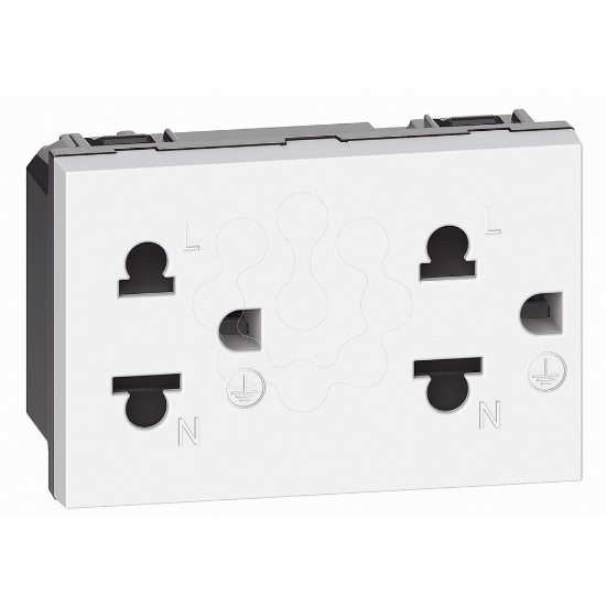 Imagem de L.NOW - PRESA DUPLEX UNI 2P+T 16A BIANCO