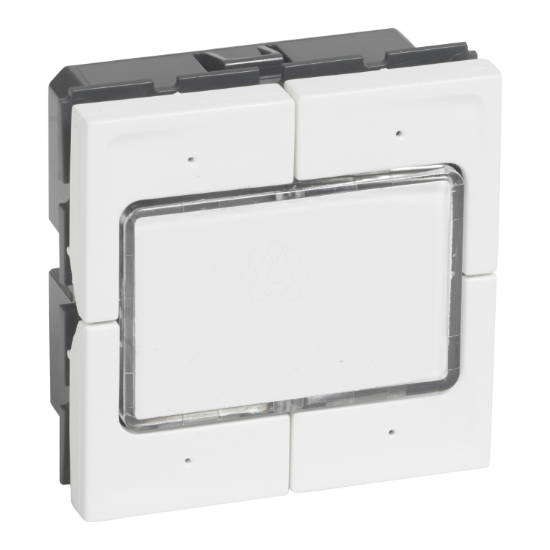 Imagem de Mosaic - Botão Easy-Led de 4 posições - 0-24 Vdc - 2 módulos - branco