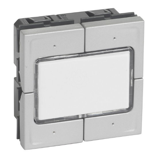 Imagem de Mosaic - Botão Easy-Led de 4 posições - 0-24 Vdc - 2 módulos - alumínio