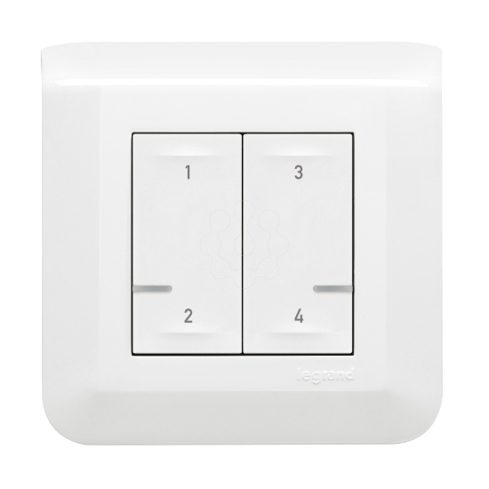 Imagem de Comando de 4 cenários, sem fios - branco - Mosaic with Netatmo