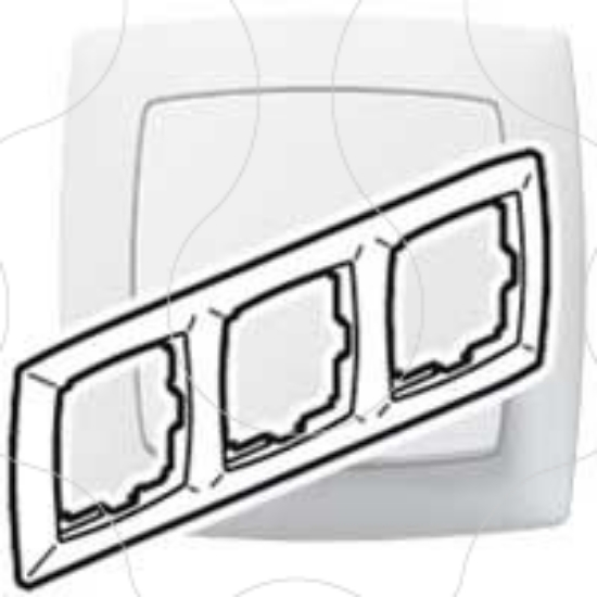 Imagem de SUNO QUADRO TRIPLO H/V BRANCO