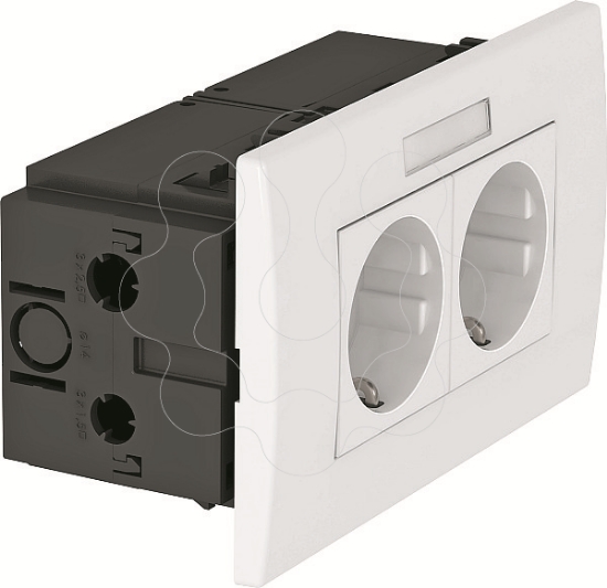 Imagem de TOMADA DUPLA SDE-D02B MODUL45 VRD