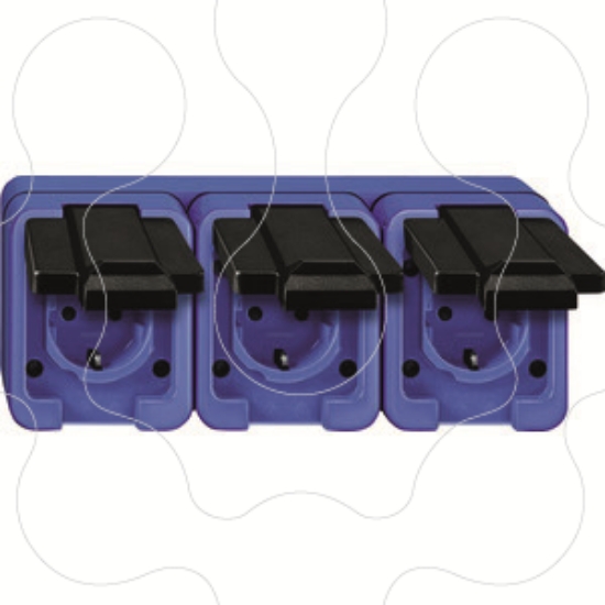 Imagem de TOM. SCHUKO TRIPLA SLF AZL
