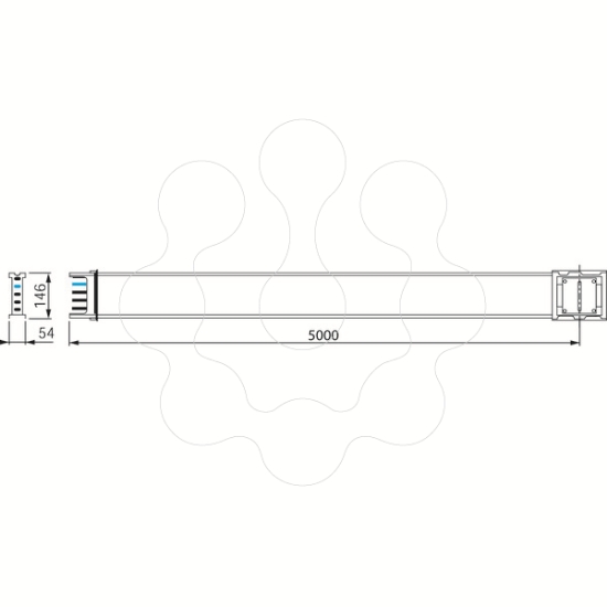 Imagem de ELEM COL MONT 400A 5M 3F+N+PE TRANS