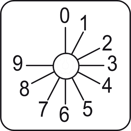 Imagem de ETIQ 45x45 9 POS+0 P/ COMUT