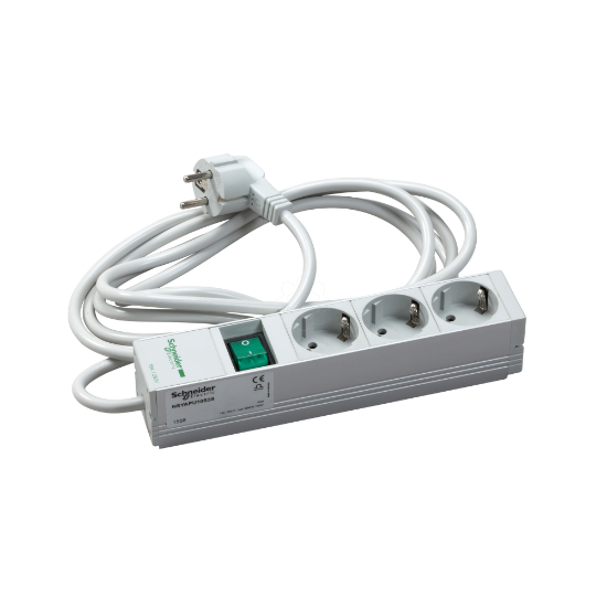 Imagem de BASE 1U 3 TOMAD+INTERR C/ LED 19'' VDE